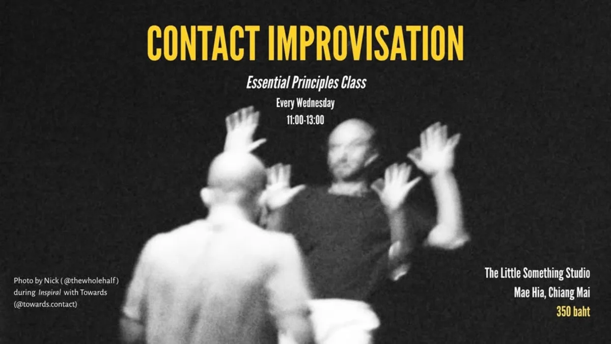 Contact Improvisation Essential Principles class poster